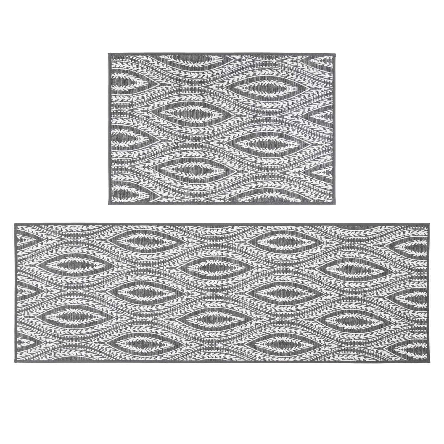 JVL Harmony Machine Washable Entrance Doormat and Runner Set - Eyes
