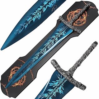 Dark Moon Greatsword Elden Ring's Merch Full Metal 48" Cosplay Knight Weapons Moonlight Swords for Adults Blue