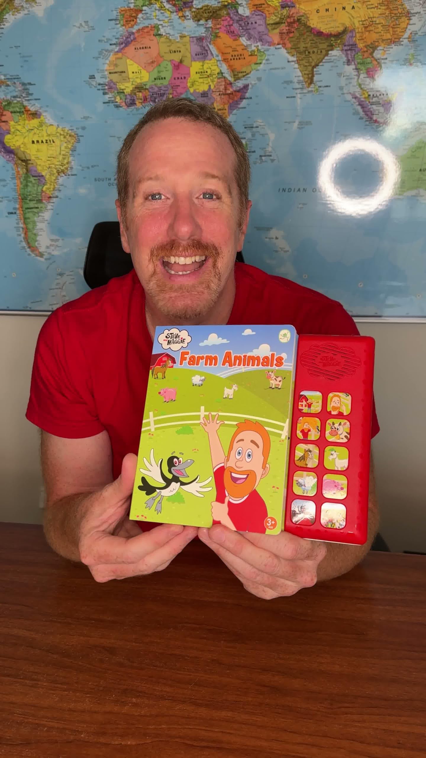 Steve e Maggie Libro Sonoro Animali della Fattoria, 10 Pulsanti con Canzoni per Bambini, Libro Educativo Interattivo per 3+ Anni