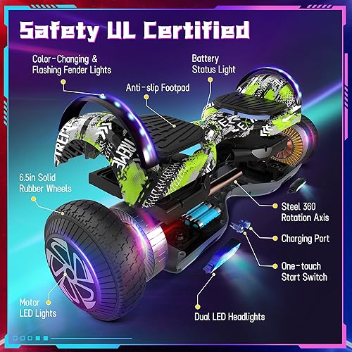 Miniatura 8 de SISIGAD Scooter, ruedas de flash de 6.5 pulgadas y luces LED Corlorful, todo para niñas y niños a partir de 6 años