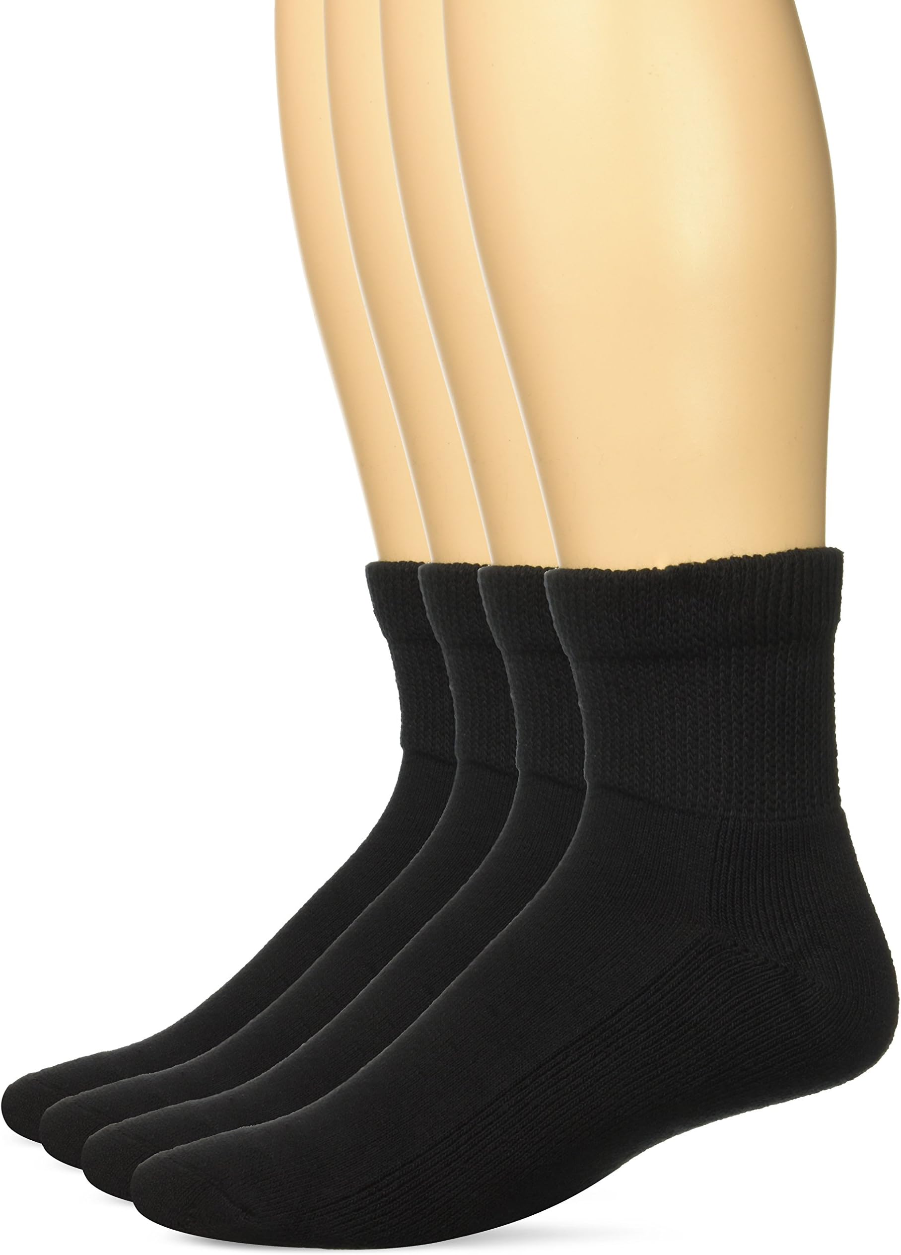 Carolina Ultimate Men's Diabetic Non-Binding Quarter Socks 2 Pack