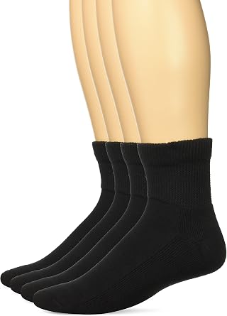 Carolina Ultimate Mens Diabetic Non-Binding Quarter Socks 2 Pack