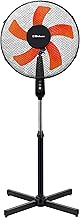 Belaco Stand Fan Pedestal fan 16" Oscillating free stand fan Floor fan adjustable height Black & Oranage