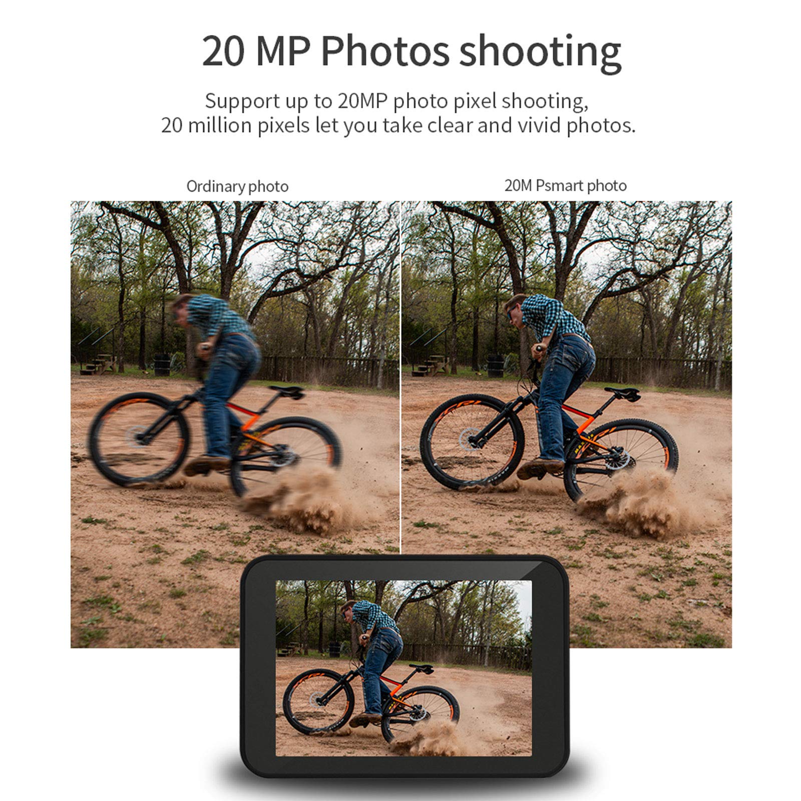 Macchina Fotografica Subacquea, Fotocamera Subacquea Digitale Full HD 4K 50FPS, Stabilizzazione Elettronica Dell'immagine, Fotocamera Subacquea da 30 M, Schermo IPS da 2 Pollici