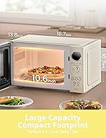 Vista 4 de COMFEE' Retro Microwave Oven, Small Microwave with 6 Auto Menus, 0.9 cu.ft Countertop Compact Microwave with Multi-stage Cooking, Mute Function, LED