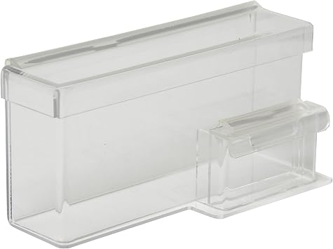 Clear-Ad - Acrylic Outdoor Trifold Brochure Holder 9x4 with Lid & Business Card Pocket - Vertical Outside Waterproof Wall Mount Pamphlet & Document Box - Plastic Envelope Holder (Pack of 1)