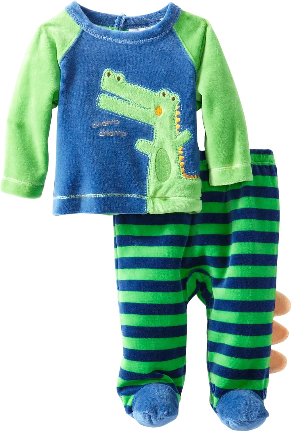 ABSORBA Baby-Boys Newborn B V Dinosaur Footed Pant