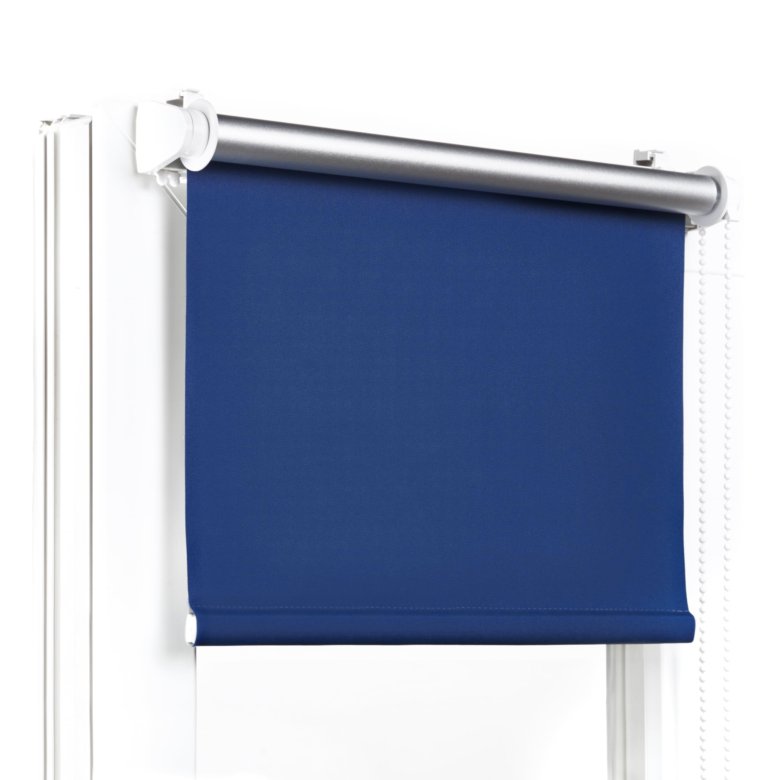 Fenster DEKOR - Rollos Für Fenster Ohne Bohren Marineblau - Verdunkelungsrollo B120 x H120 cm - Klemmrollo Verdunkelung - Fensterrollo Für Balkontüren - Verdunklungsrollo Leicht Zu Installieren