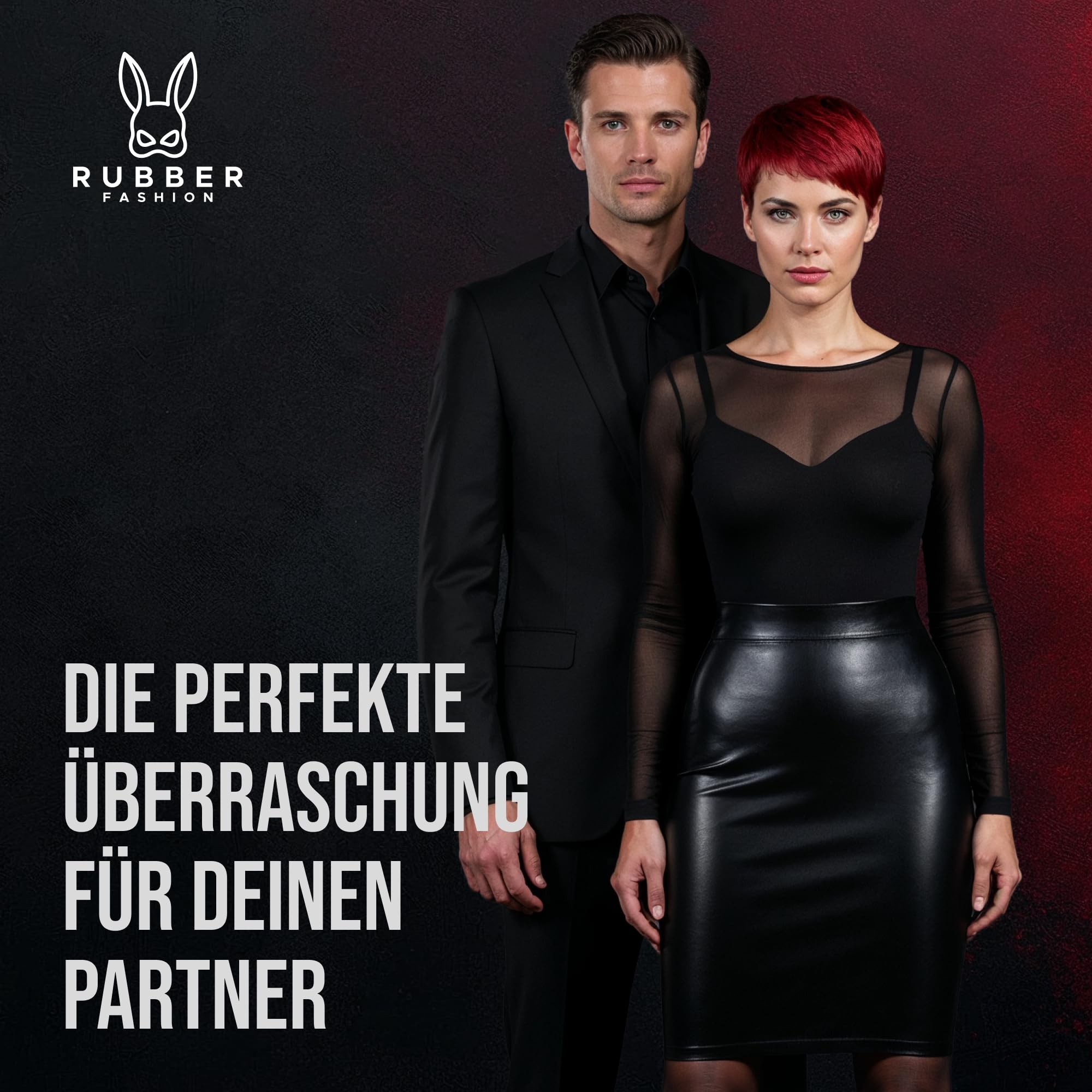 Rubberfashion Wetlook Rock Midi - Skirts for Women - Midi Skirt - Rock Knielang - Outfit Damen für Festival Party Rave und Halloween