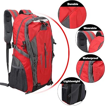 Outdoor Sports Backpack, 40L Waterproof Backpack Shoulder Bag for Climbing Camping Hiking
