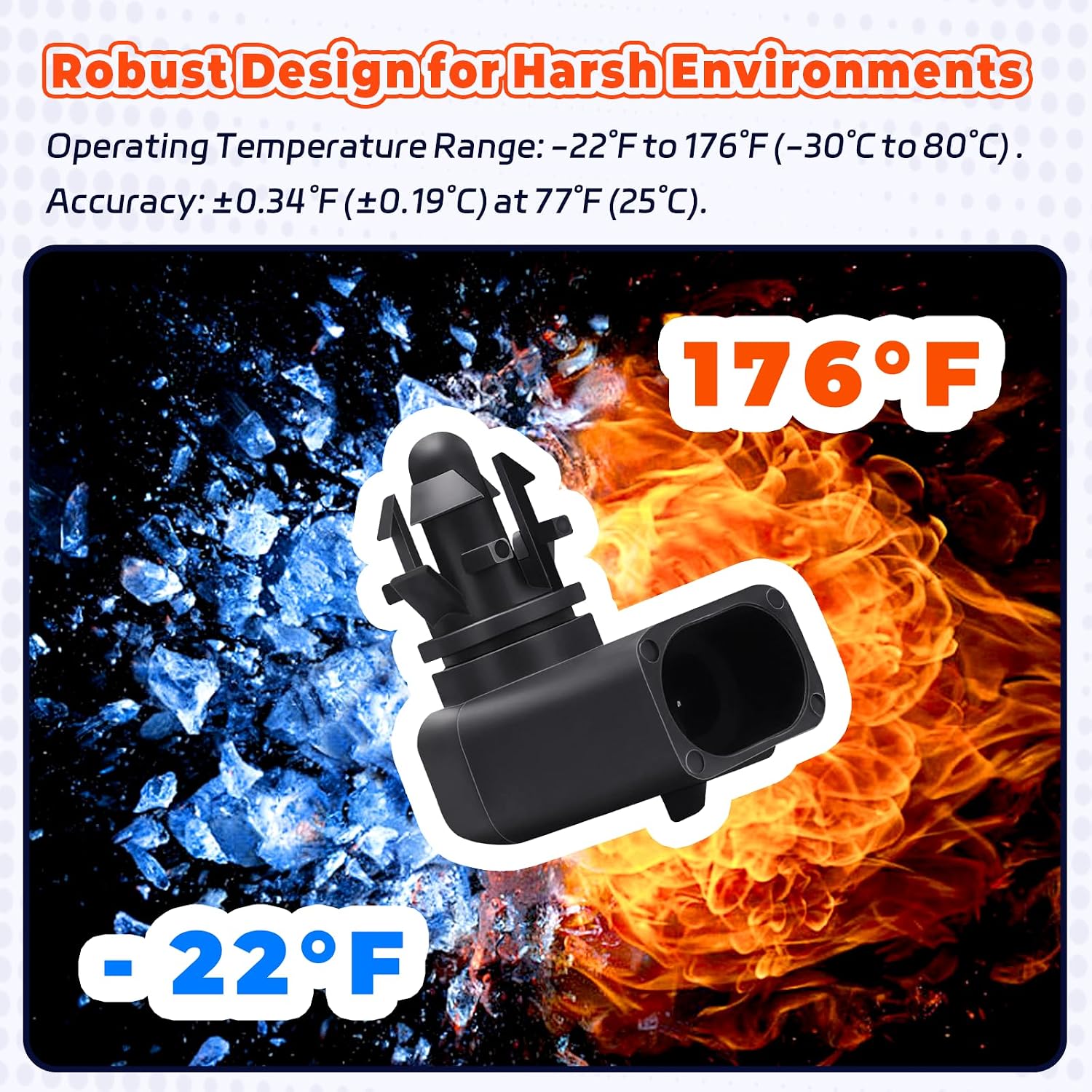 Ambient Air Temperature Sensor - Compatible with Spark Sonic Avalanche 1500 2500 Silverado 1500 2500 3500, Replacement for 25775833 15035786 - Automotive Outside Air Temp Sensor