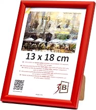 3-B Picture frame MAUI - Red - 13x18cm - wooden photo frame with acrylic glass