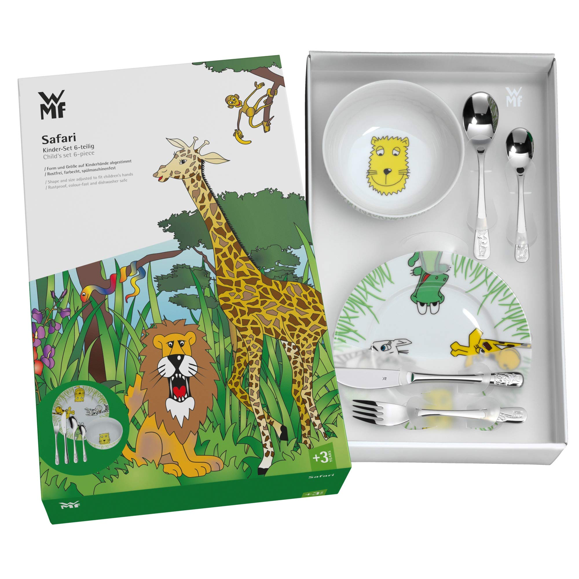 WMF Coffret 6 pièces Safari dès 3 Ans Acier Inoxydable Cromargan 18/10 Poli