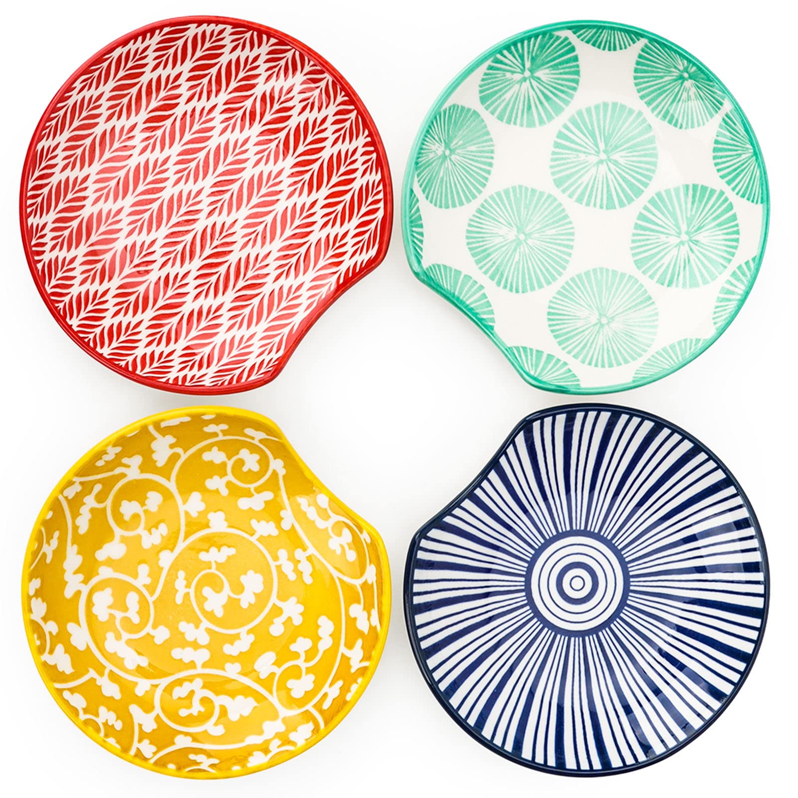 Repose-cuillère en céramique KitchenTour lot de 4 pour comptoir de cuisine
