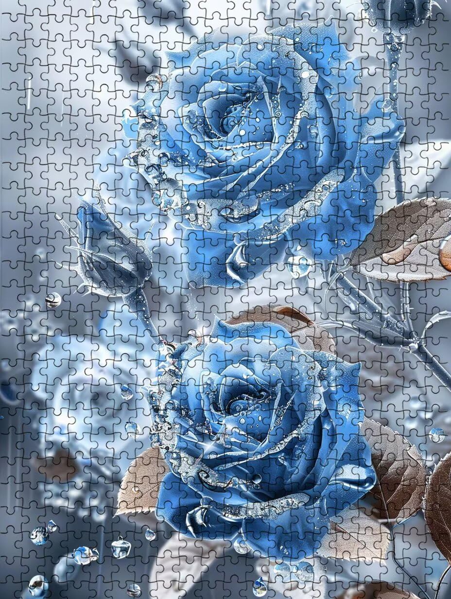 Puzzle 6000 Teile, Blaue Blumen Puzzle Erwachsene 6000, Klassische Puzzles, Puzzlespiele für Die Ganze Familie, Mit Schöner Verpackung, Dekoration Puzzles und Geschenke FNKL3-627