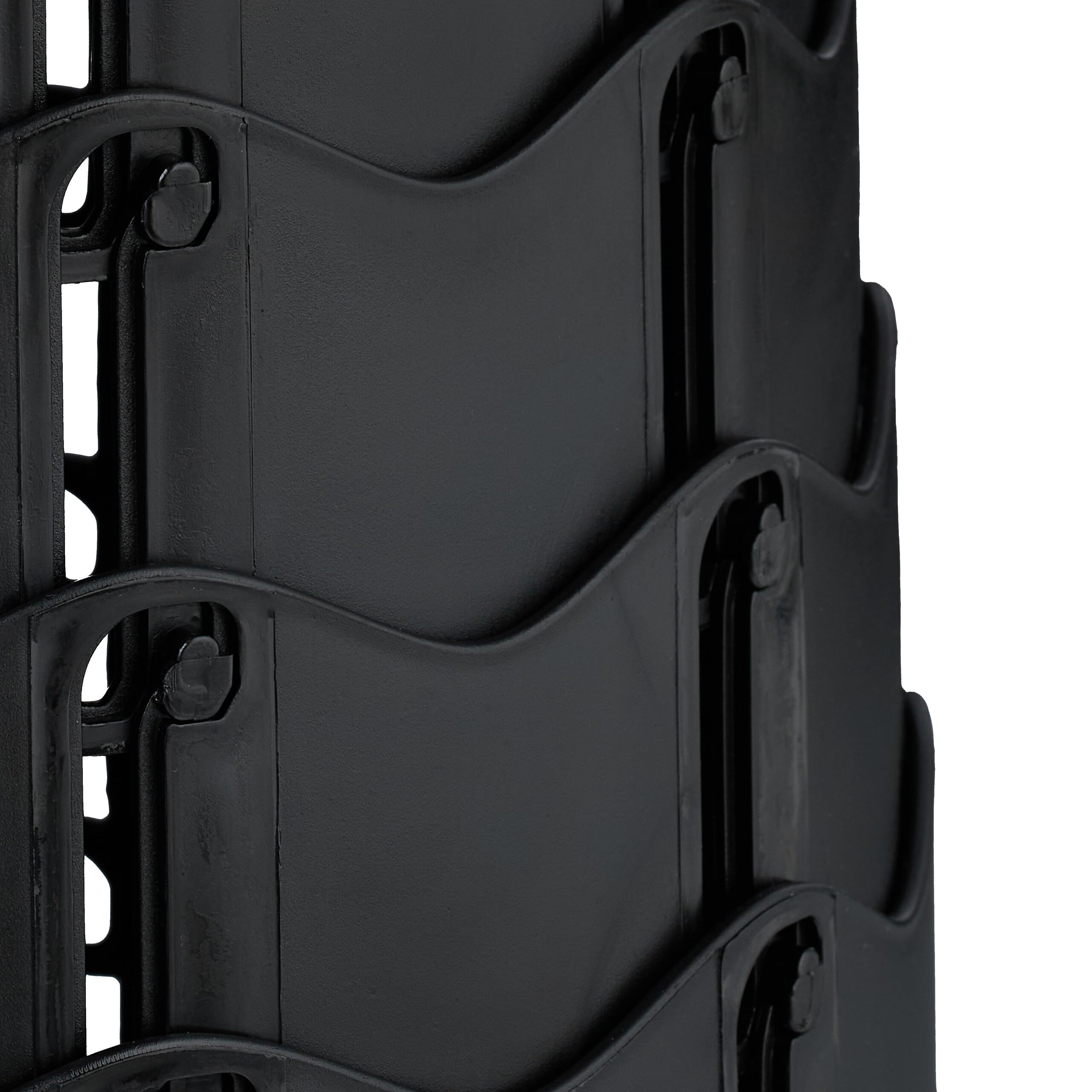 Relaxdays Sgabello Pieghevole Portatile, HLP 44,5 x 25 x 25 cm, Sedia da Campeggio Regolabile in Altezza, Nero Rosso