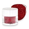 Revel Nail Dip Powder - Red Glitter Powder Dip Nail Polish, Chip Resistant Dip Nail Powder with Vitamin E and Calcium, DIY Manicure, Infatuated