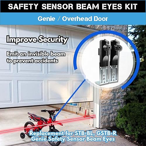 Miniatura 2 de Garage Stop Ojos de sensor de seguridad para Genie STB-B GSTB-R GSTB-BX 37220R
