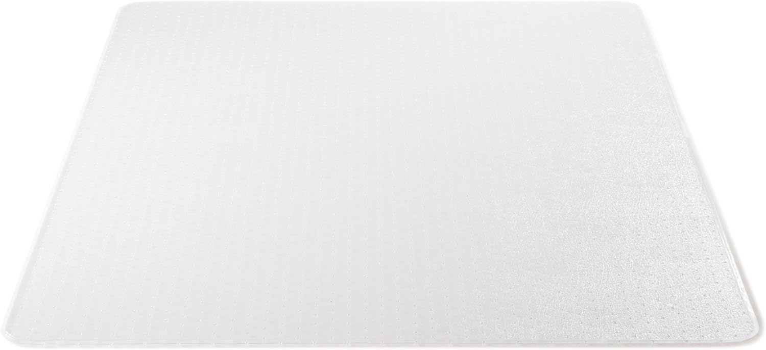 Deflecto DuraMat Clear Chair Mat, Low Pile Carpet Use, Rectangle, Beveled Edge, 46 x 60 Inches (CM13443FCOM)