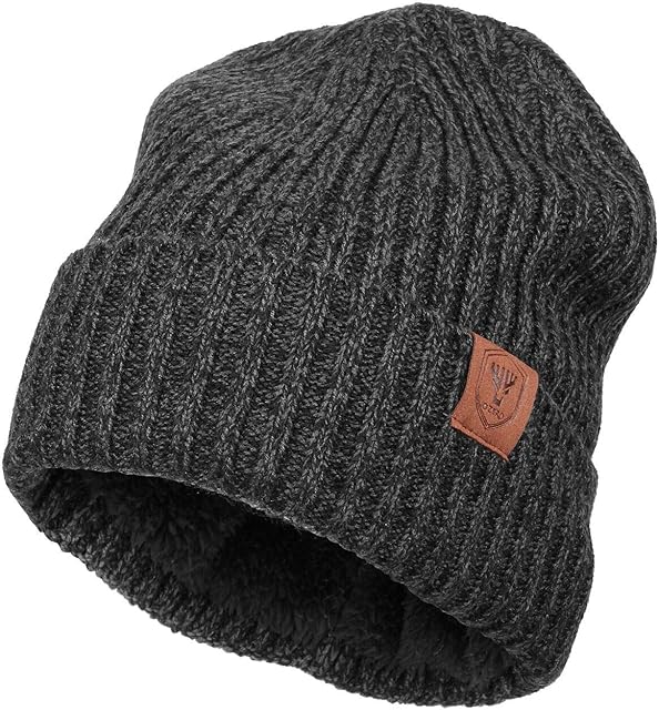 OZERO Beanie Hat, Men and Ladies Winter Thermal Hat for Running & Cycling and Ski