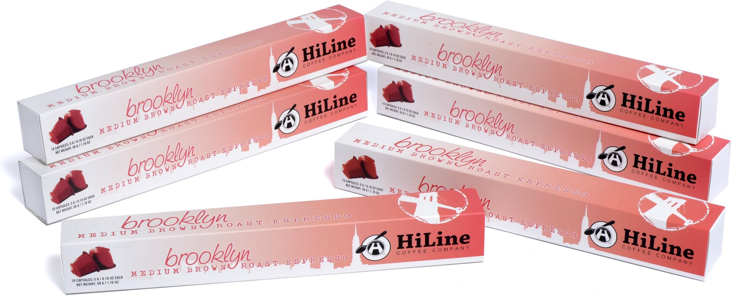 HiLine Coffee Nespresso Compatible Capsule Brooklyn Medium - 60 Count