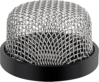 Marine Aerator Screen Strainer Stainless Steel Mesh 3/4Inch -14, Compatible with Livewell Pump Impellers in Aeration System, A/C Water Drain Line, Industrial Plumbing Inline Strainers (1 Pc)