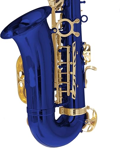 Miniatura 45 de Saxofón alto Mendini por Cecilio Eb con sintonizador, boquilla y funda, 10 lengúetas y libro de bolsillo., Nickel Níquel