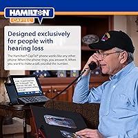 Vista 2 de Hamilton CapTel 2400iSPNBT Captioned Telephone, Hearing Impaired Phones, Volume Control with up to 40dB Amplification Gain, Large Touch Screen