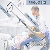 Vista 2 de OdontoMed2011® 10 piezas de espejo bucal dental #5 con mango de acero inoxidable