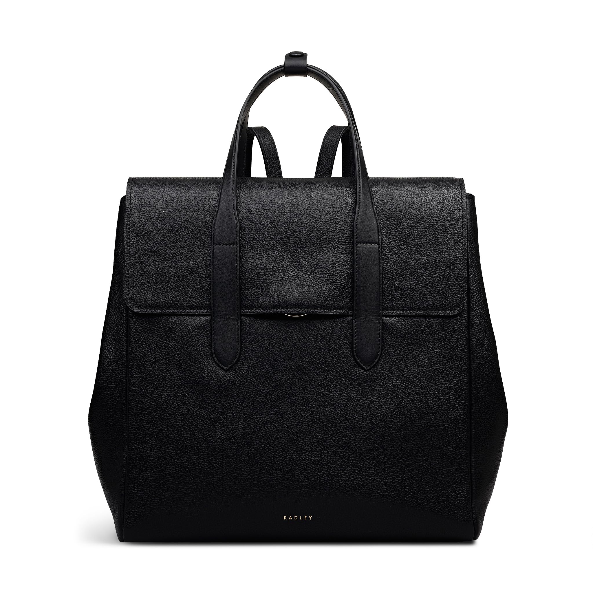 RADLEY London Mayfair Lane Women's Leather Medium Flapover Backpack, Black