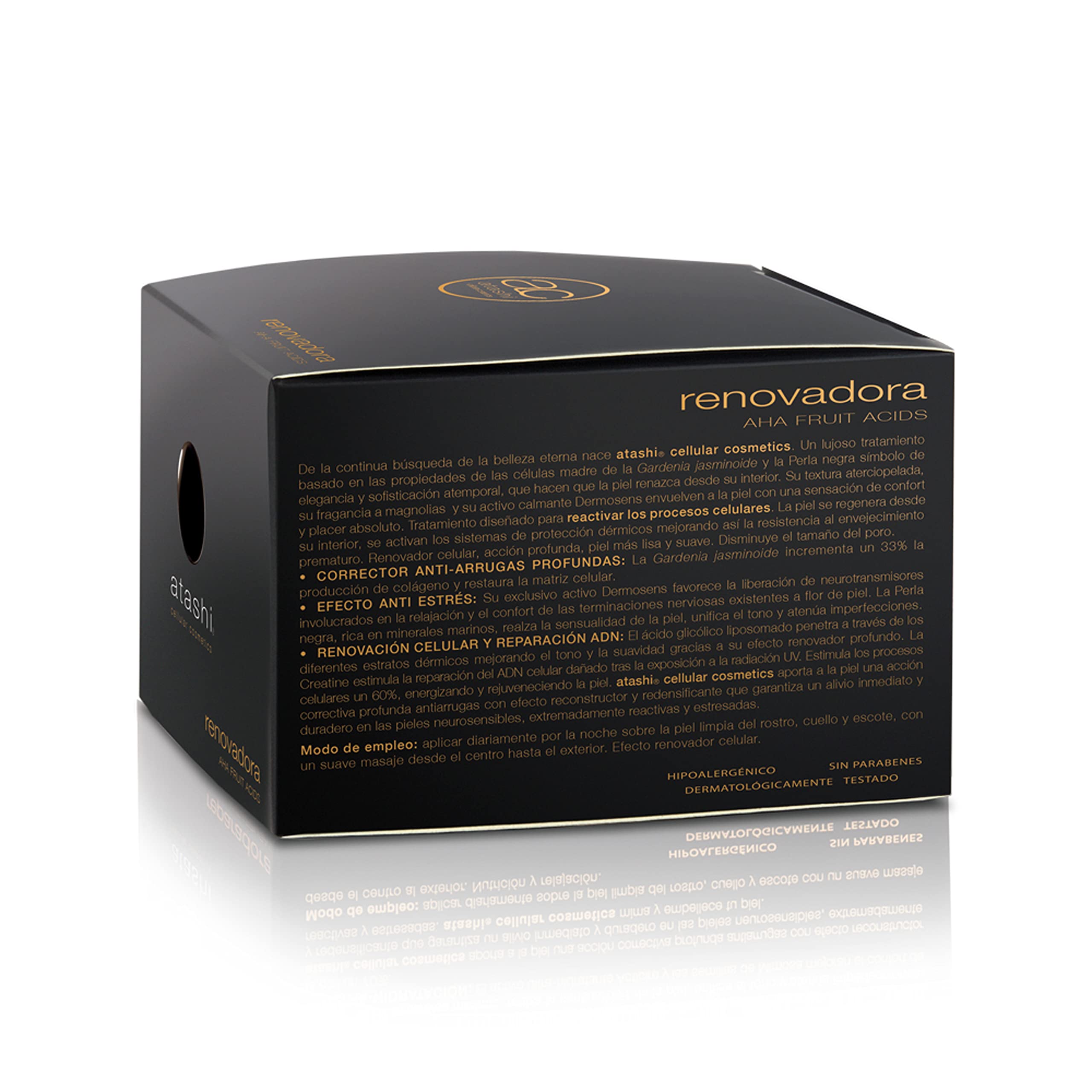 Atashi Antiedad Crema Renovadora AHA Fruit Acids Renovación y Luminosidad | Ayuda a renovar la piel, reducir arrugas profundas, afinar el aspecto de los poros y unificar el tono, 50 ml