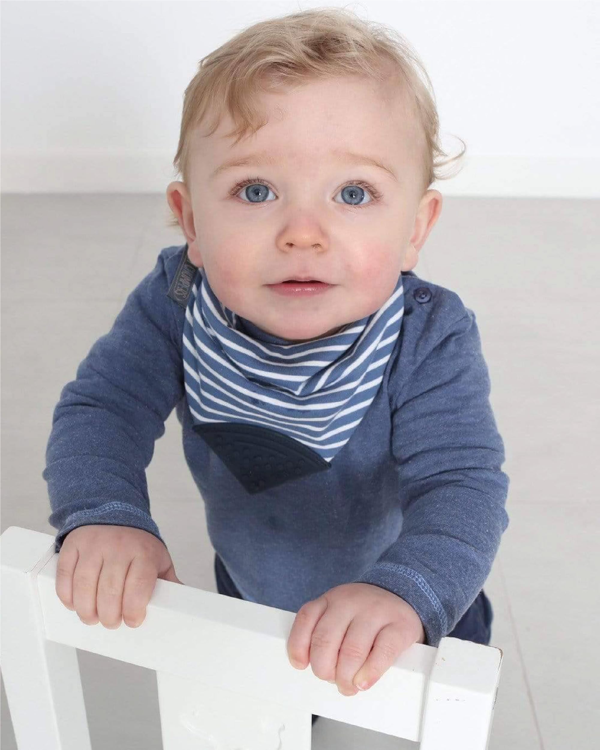 Cheeky Chompers Bavoirs Bébé Dentition Réversible Anneau Dentition 2 Mois+
