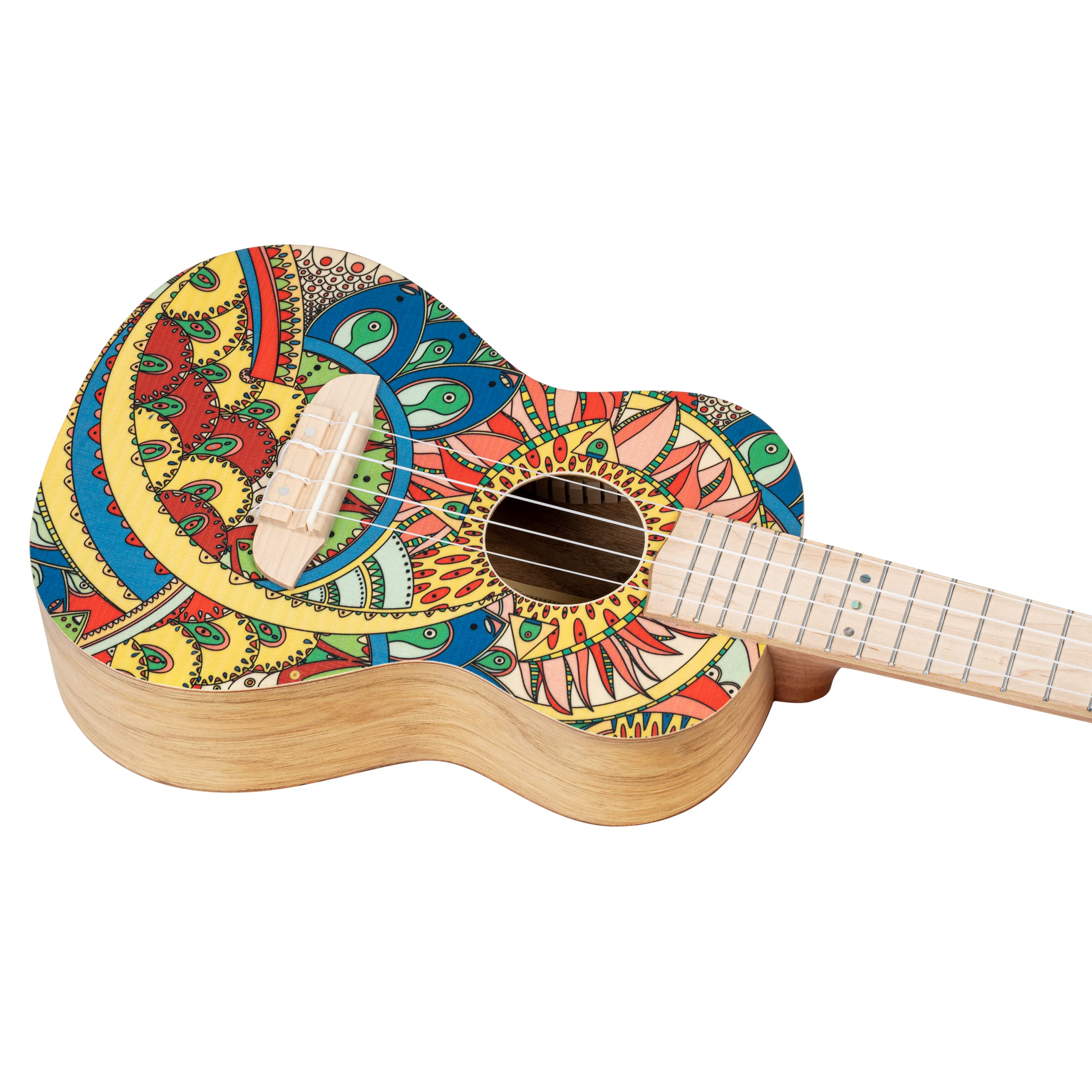 Ortega Guitars Konzert Ukulele Akustisch – Art Series – Fichte, Mystic India (RUAR-MI)