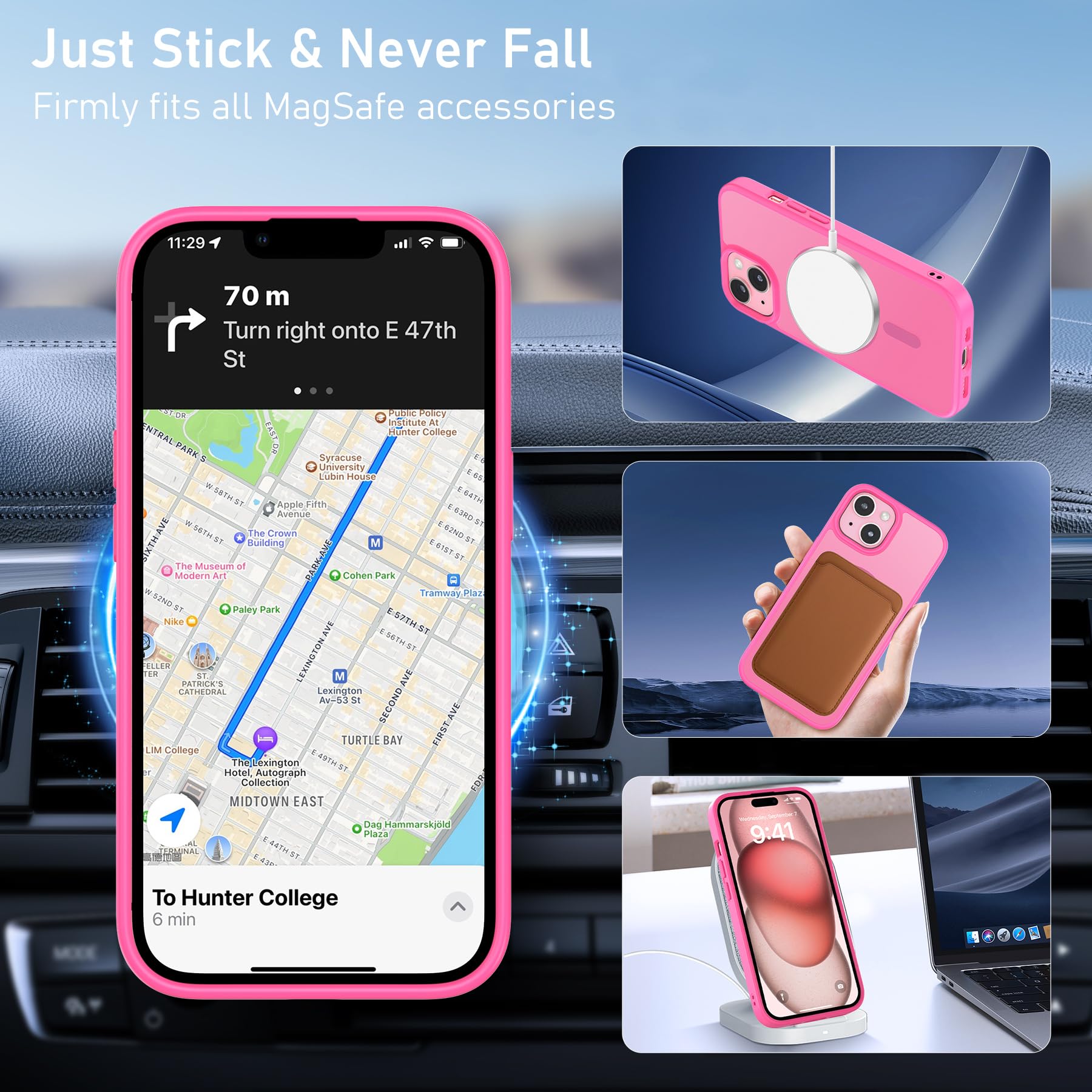 Custodia Magnetica Per IPhone 15 Con Pellicola - Trasparente, Antiurto, Compatibile MagSafe