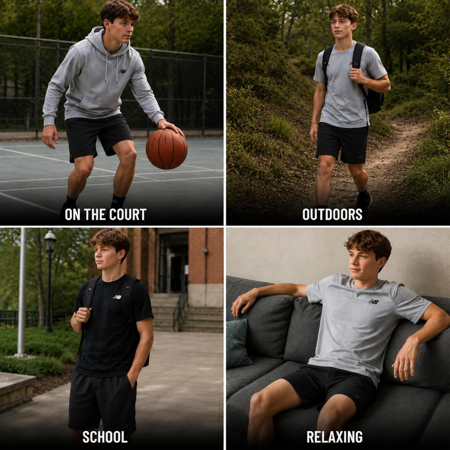 New Balance Boys Athletic Shorts - Performance Woven Boys Basketball Soccer Running Gym Shorts - Activewear for Kids