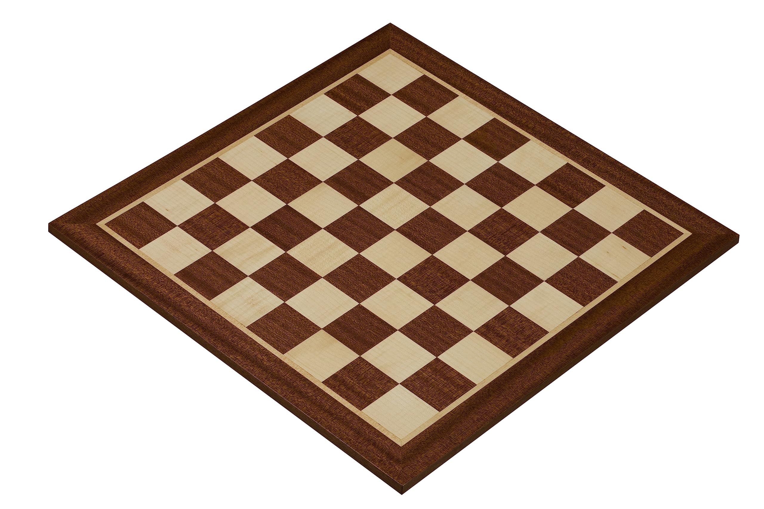 Sunrise Chess | Échiquier n° 5 | Pas de coordonnées | Acajou/Sycomore | Incrustations | Tableau de Tournoi | Design élégant | Idée Cadeau | pour Les nombres Moyens | Dimensions du Terrain : 50 mm