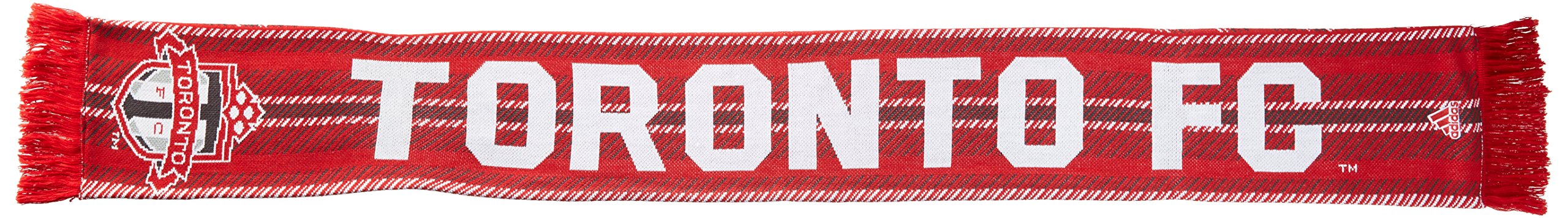 adidas Adult Unisex's Jacquard Scarf w/Block Name, Red, One Size