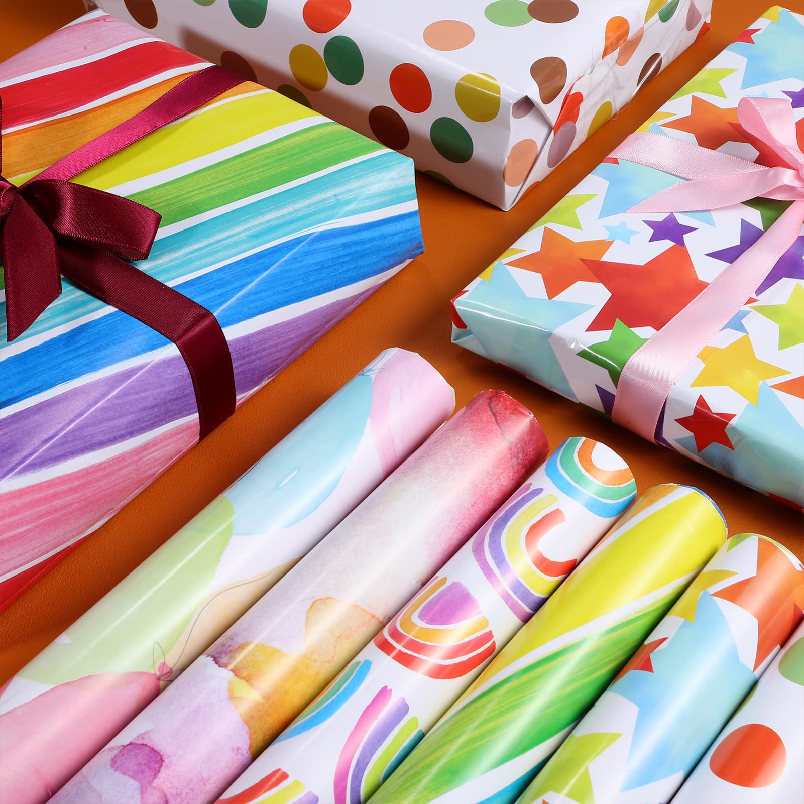 Operitacx 1juego Papeles De Para Cumpleaños Con Ribbons Embalaje Para Manualidades y Decoraciones De Fiesta