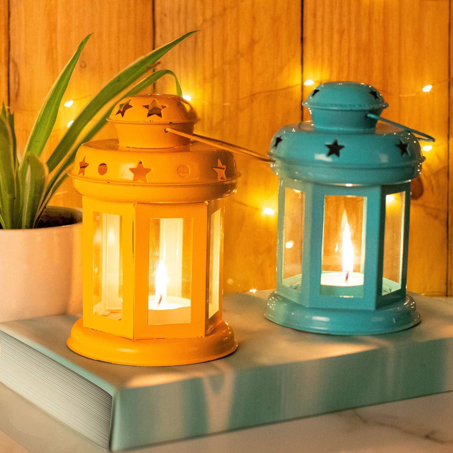 Buy Datalact Metal Tealight Candle Holder With Tea Light Candle, Set Of