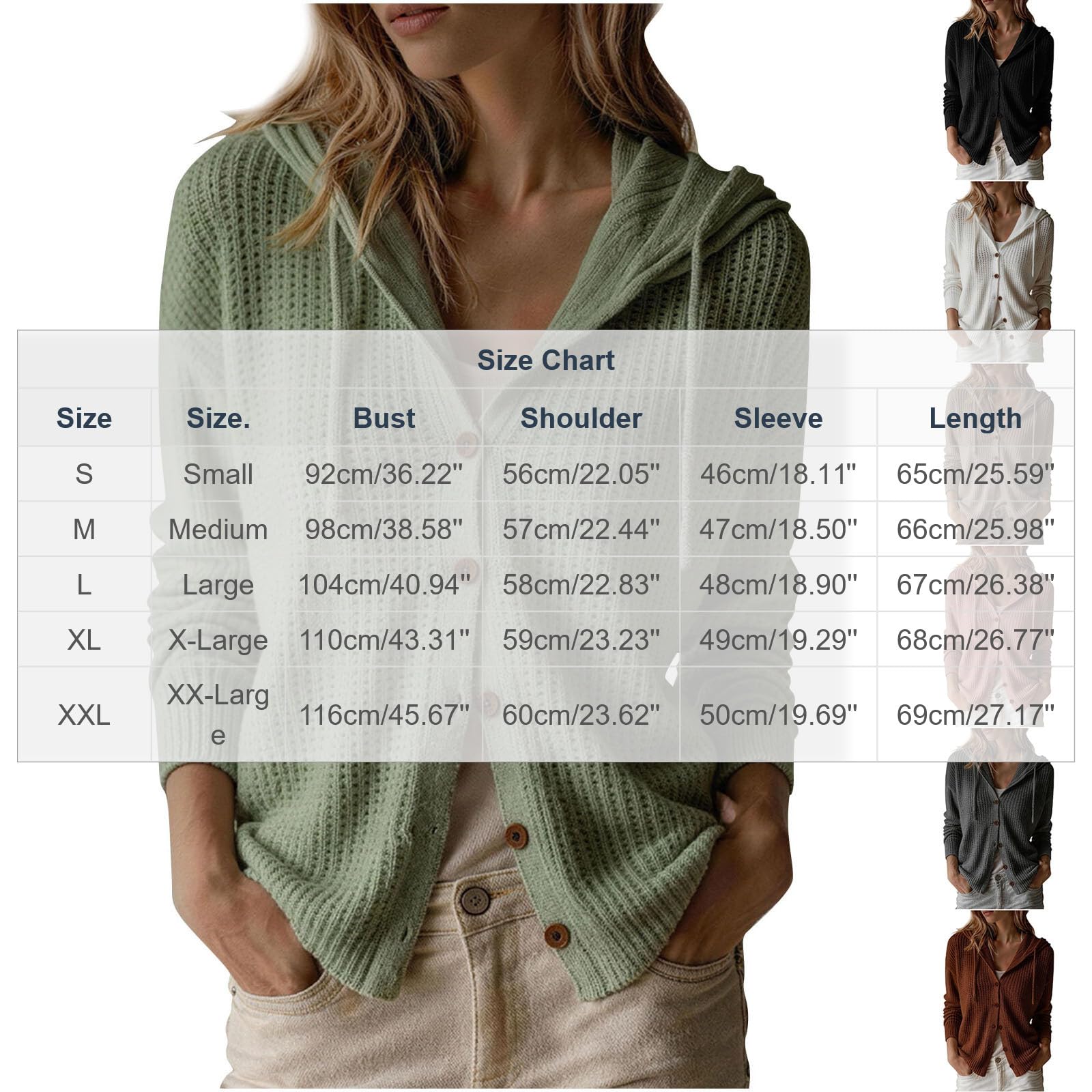 Gilet Femme à Boutons en Maille, Modèle Uni, Manches Longues, Design Épuré