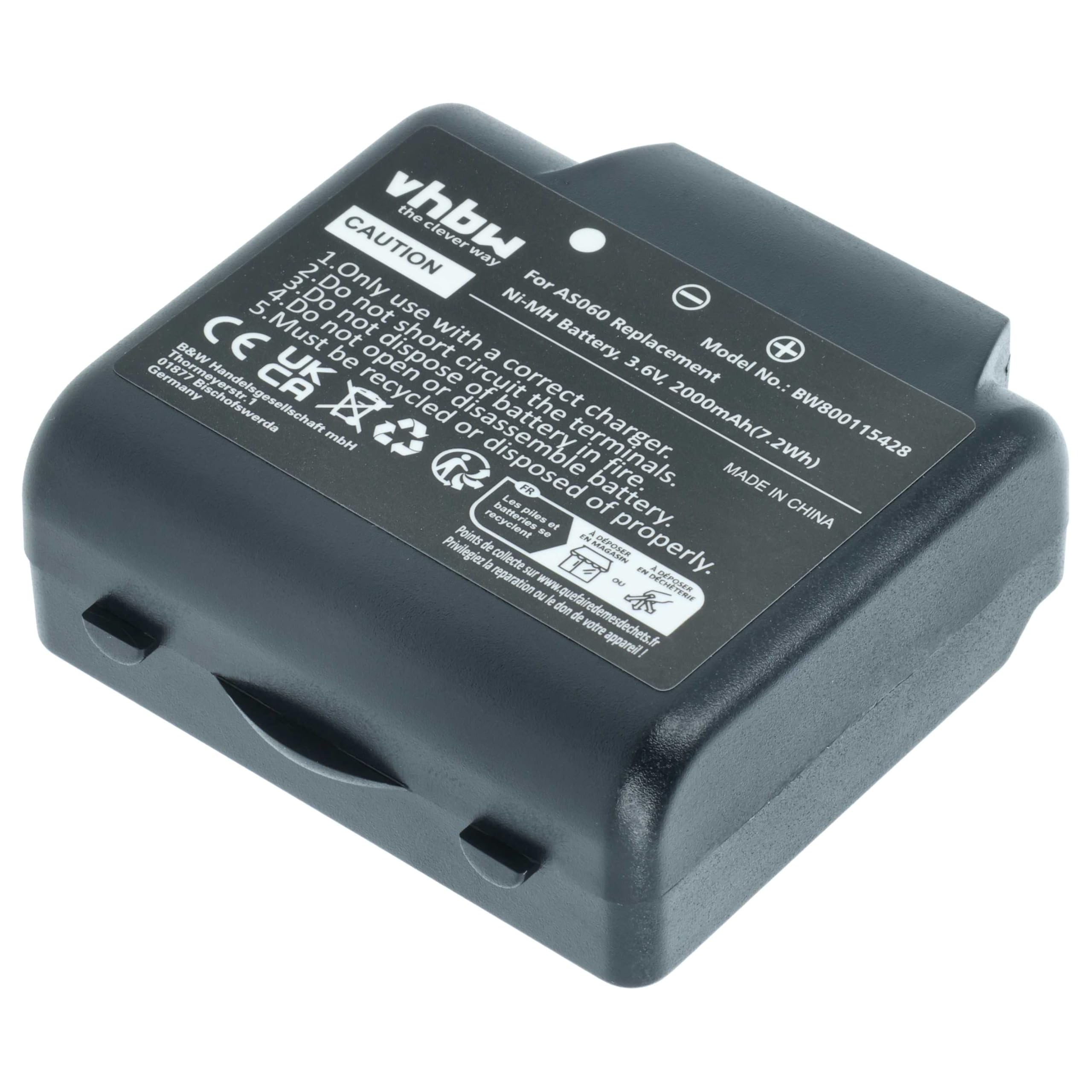 Bateria do IMET M550 Ares M550S Thor BE5500 BE3600 2000mAh 3,6V NiMH Nero