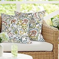 Vista 8 de Paquete de 2 almohadas lumbares impermeables para exteriores con rellenos, 12 x 20 pulgadas, almohada decorativa rectangular para patio, hogar