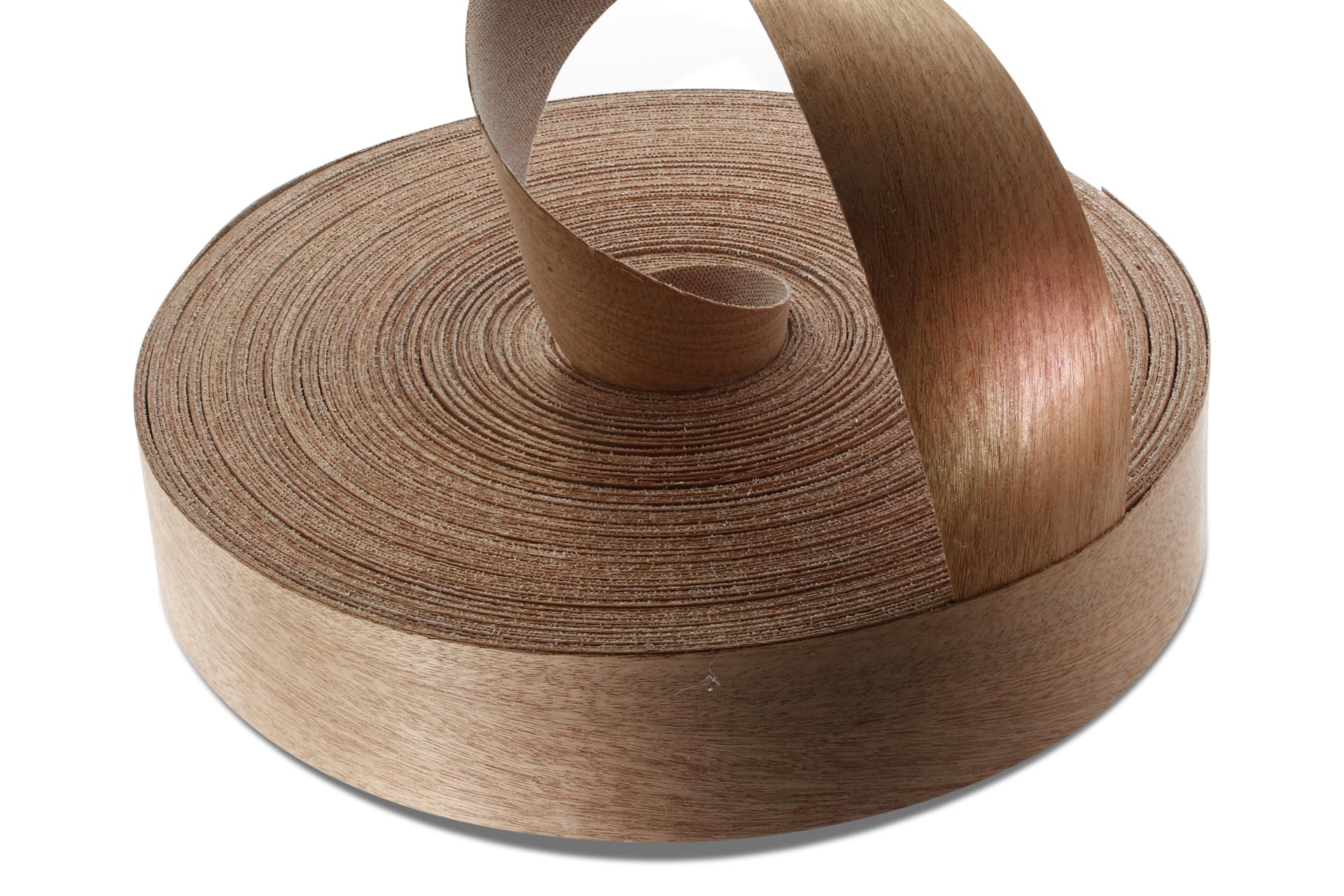 Woodpress Medium Reddish Brown Woodpress® 50Mm Real Mahogany Wood Pre-Glued Veneer Edging Tape – 50M Trade Roll – Iron-On Wood Application