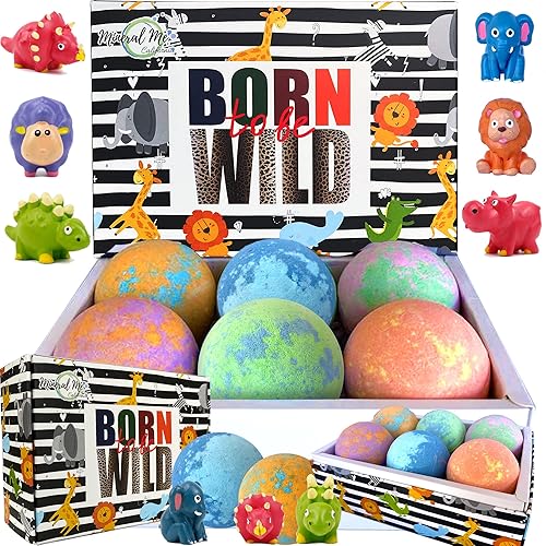 Galaxy Bath Bombs for Kids with Surprise Inside - Organic Bubble Bath Bombs with Educational Outer Space Planet Toys. Gentle, Natural & Kids