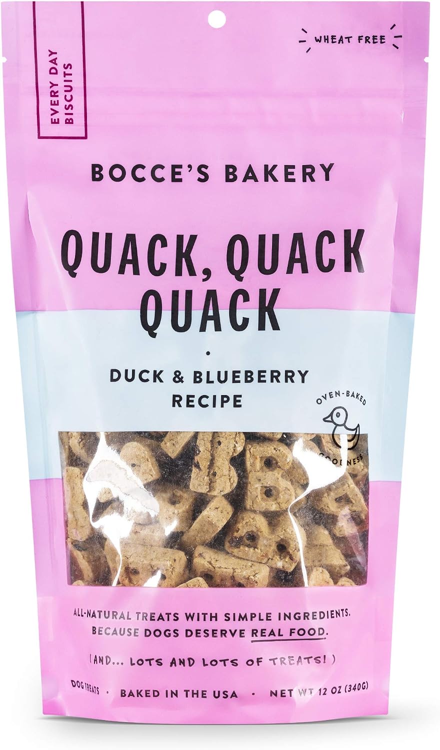 Bocce's Bakery All-Natural, Everyday Dog Treats, Wheat-Free, Limited-Ingredient Biscuits Made in The USA, 12 oz (Say Moo, Sunday Roast,…