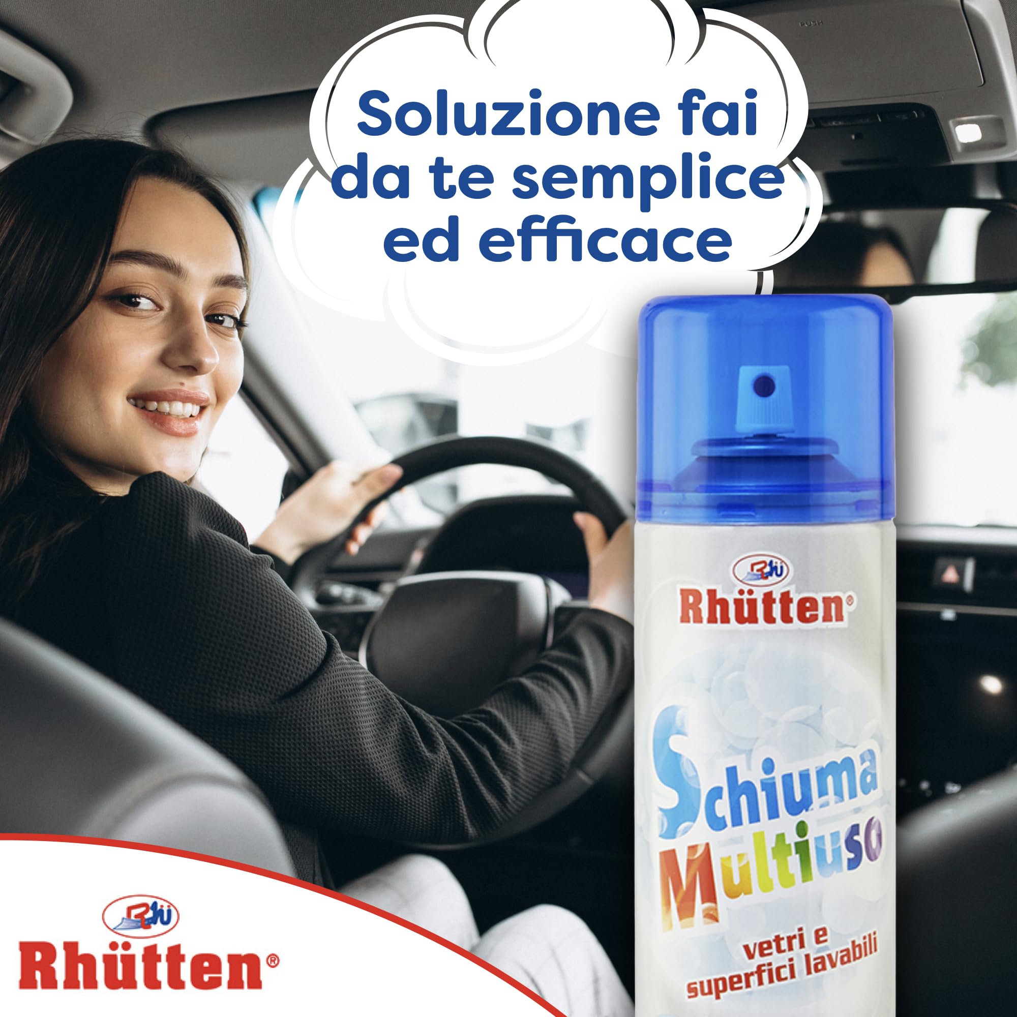 Schiuma Multiuso Igienizzante, Detergente per Tutte le Superfici Lavabili, con Ammoniaca, 400ml SPRAY