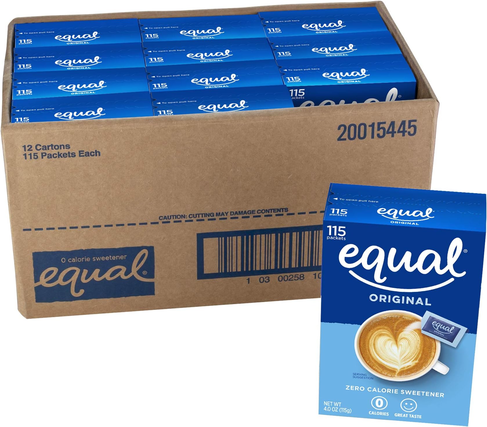0 Calorie Sweetener, Aspartame and Acesulfame-K Sweetener Packets, Zero Calorie Sugar Alternative, Erythritol Free, 115 Ct (Pack of 12)