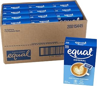 0 Calorie Sweetener, Aspartame and Acesulfame-K Sweetener Packets, Zero Calorie Sugar Alternative, Erythritol Free, 115 Ct (Pack of 12)