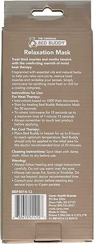 Miniatura 4 de Bed Buddy Máscara de ojos de aromaterapia con terapia cálida y fría para aliviar el estrés, almohada para ojos y máscara para dormir, apta para