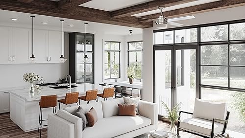 Miniatura 6 de Design House Paxton 588152 - Lámpara de techo integrada LED, montaje empotrado, regulable, níquel cepillado, para cocina, baño, dormitorio, pasillo,